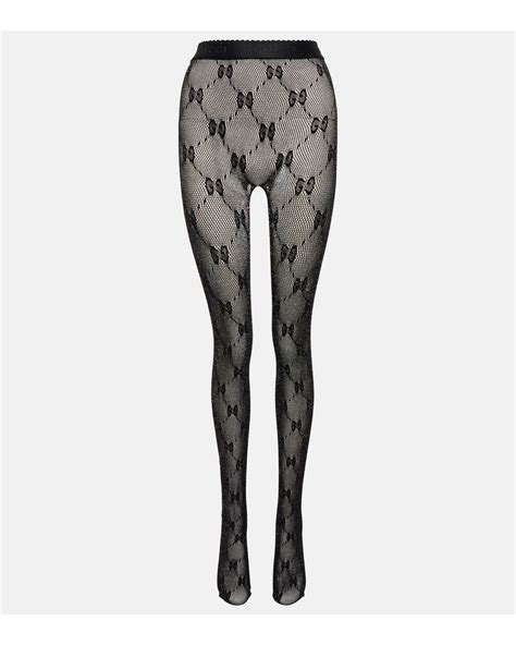 black gucci pattern tights|gucci long sleeve tights.